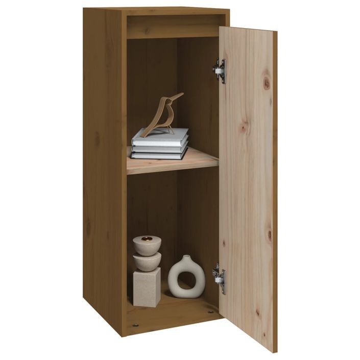 Armoire murale Marron miel 30x30x80 cm Bois de pin massif - Photo n°4