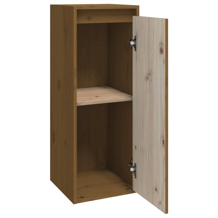 Armoire murale Marron miel 30x30x80 cm Bois de pin massif - Photo n°6