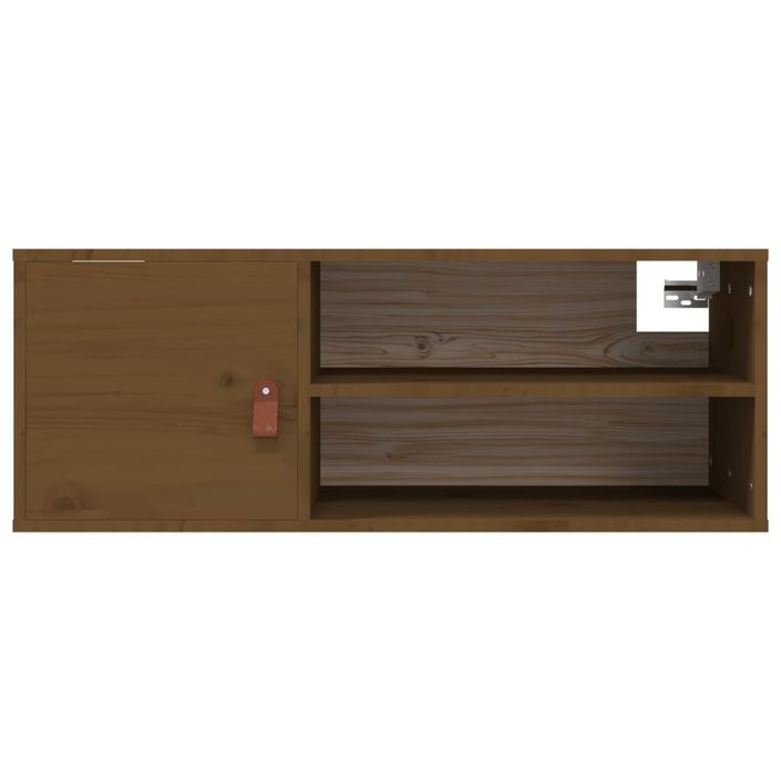 Armoire murale Marron miel 80x30x30 cm Bois de pin massif - Photo n°6