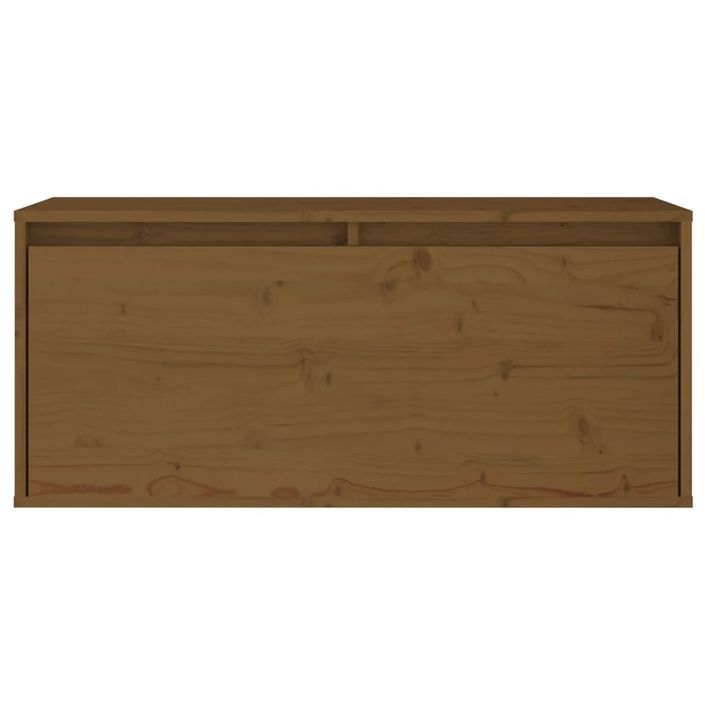 Armoire murale Marron miel 80x30x35 cm Bois de pin massif - Photo n°3