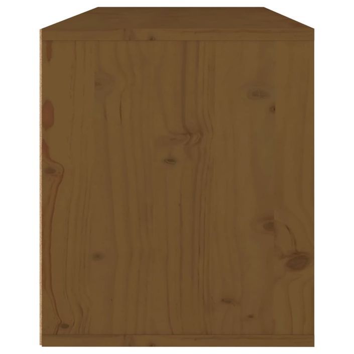 Armoire murale Marron miel 80x30x35 cm Bois de pin massif - Photo n°4