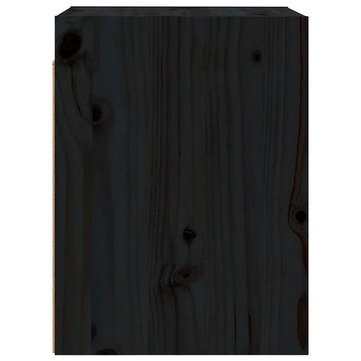 Armoire murale Noir 30x30x40 cm Bois de pin massif - Photo n°6