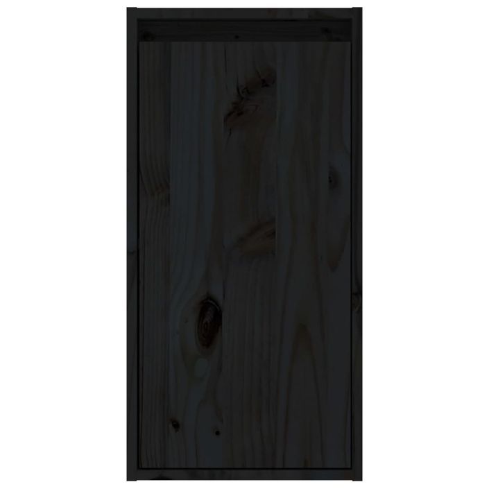 Armoire murale Noir 30x30x60 cm Bois de pin massif - Photo n°6