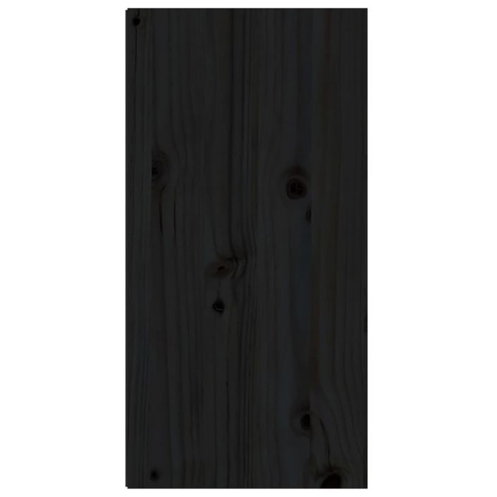 Armoire murale Noir 30x30x60 cm Bois de pin massif - Photo n°7