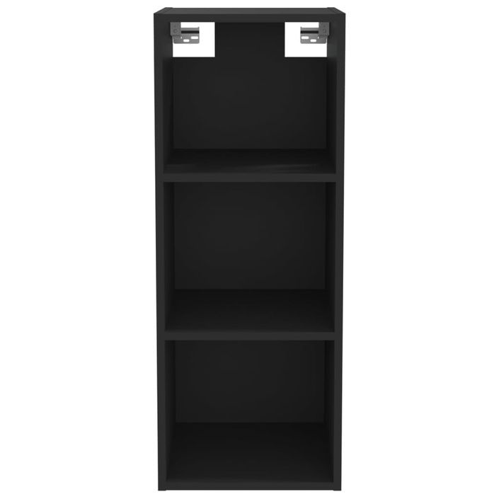 Armoire murale Noir 34,5x32,5x90 cm Bois d'ingénierie - Photo n°9