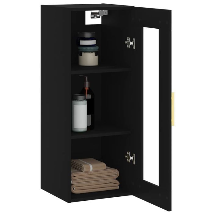 Armoire murale noir 34,5x34x90 cm - Photo n°5