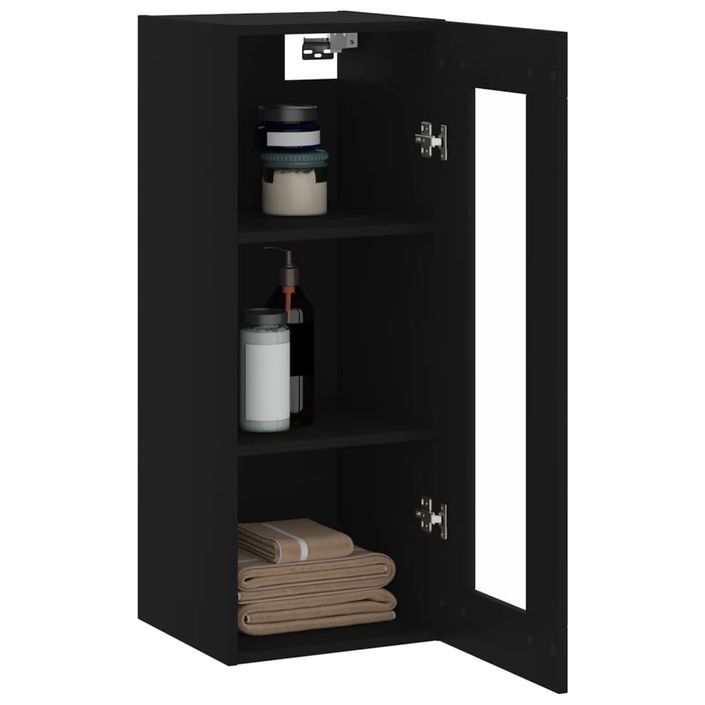 Armoire murale noir 34,5x34x90 cm - Photo n°5