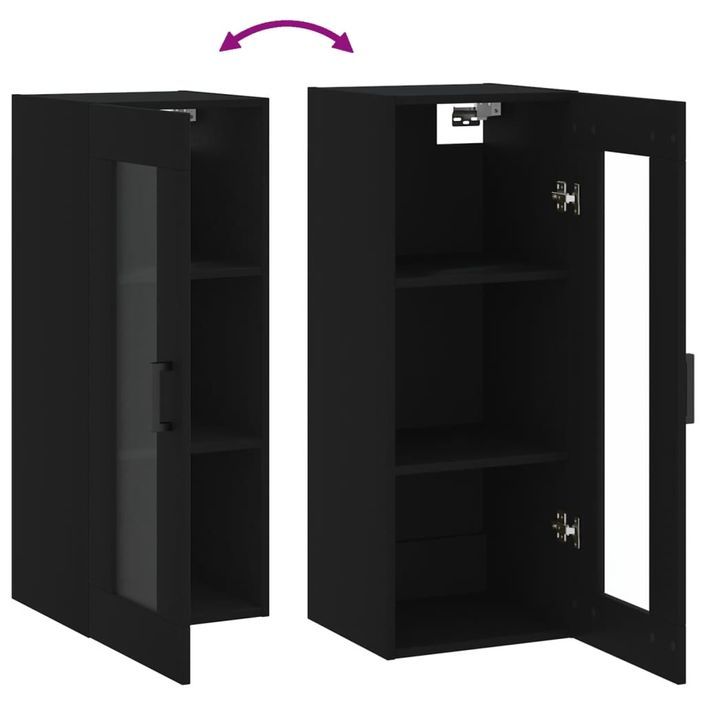 Armoire murale noir 34,5x34x90 cm - Photo n°9