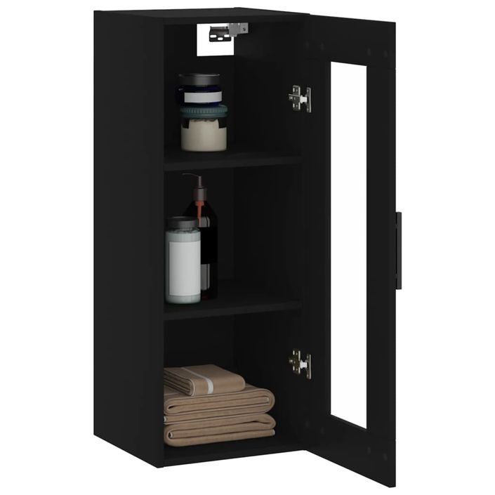 Armoire murale noir 34,5x34x90 cm - Photo n°5