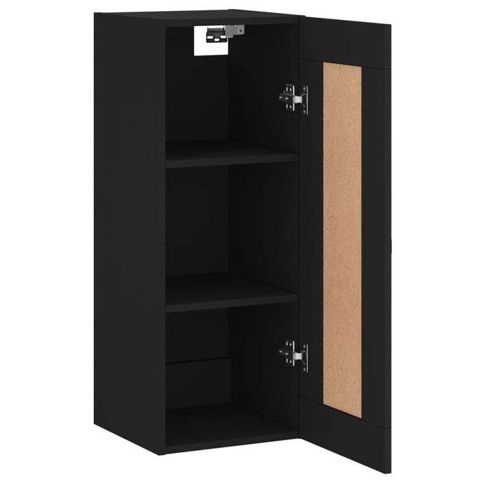 Armoire murale noir 34,5x34x90 cm bois d'ingénierie - Photo n°5