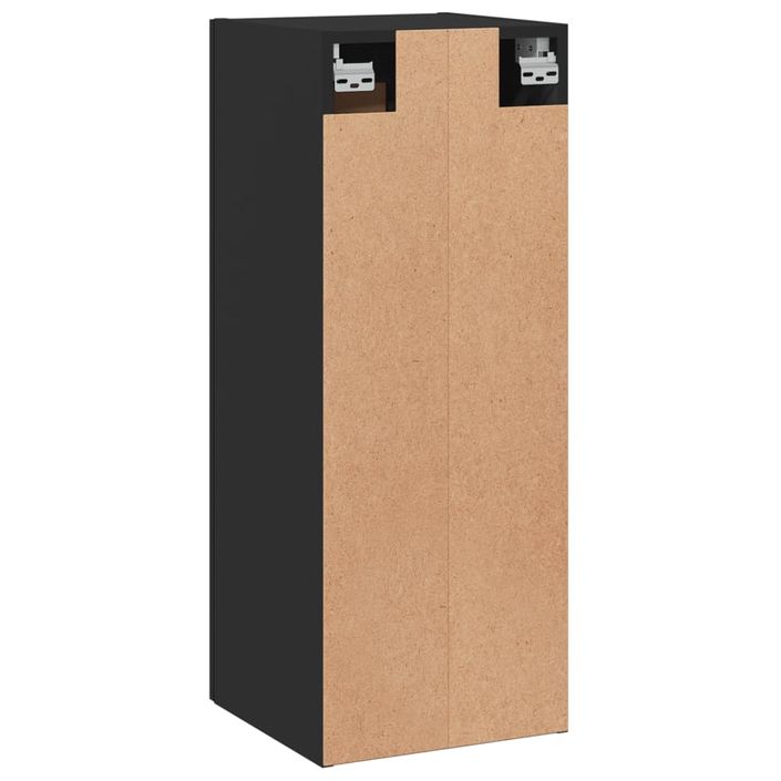 Armoire murale noir 34,5x34x90 cm bois d'ingénierie - Photo n°8