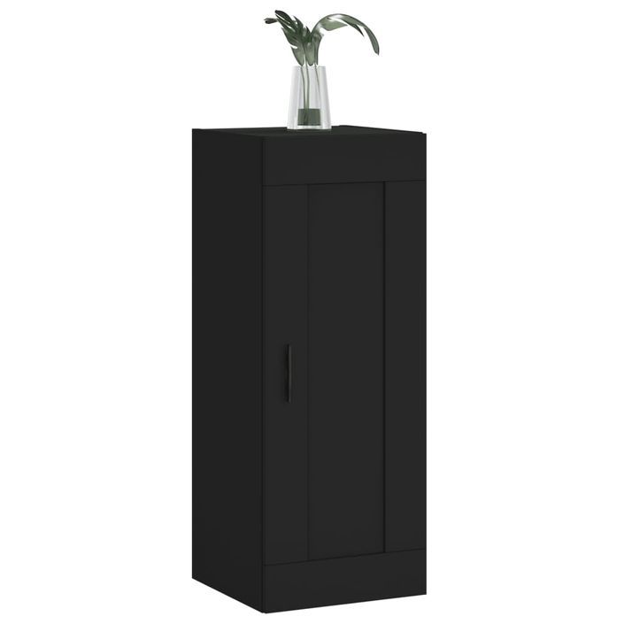 Armoire murale noir 34,5x34x90 cm bois d'ingénierie - Photo n°4