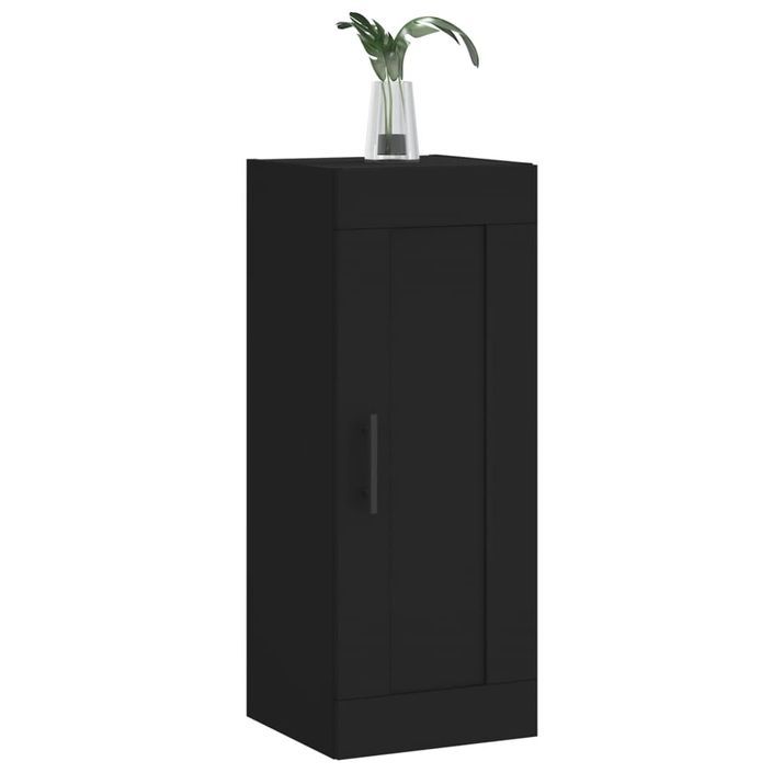 Armoire murale noir 34,5x34x90 cm bois d'ingénierie - Photo n°4