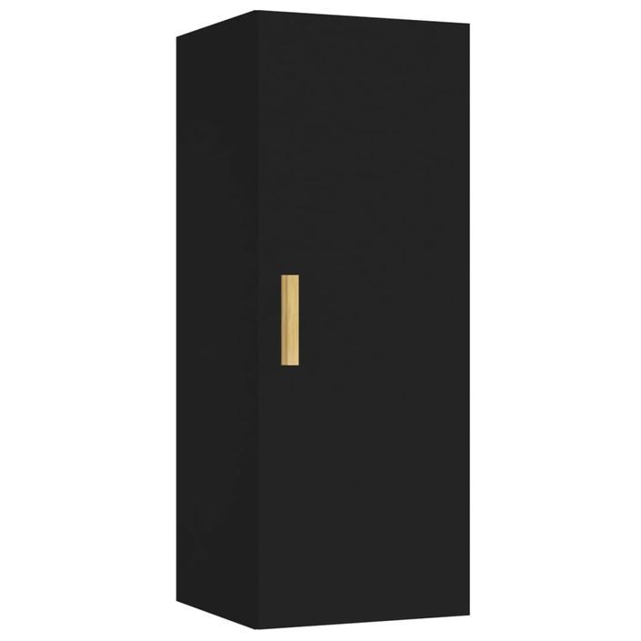 Armoire murale Noir 34,5x34x90 cm Bois d'ingénierie - Photo n°2