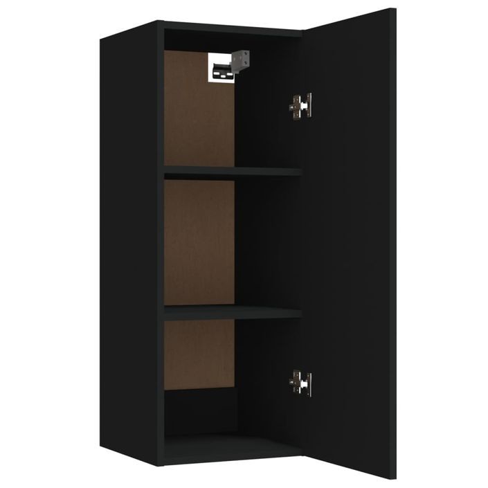 Armoire murale Noir 34,5x34x90 cm Bois d'ingénierie - Photo n°7