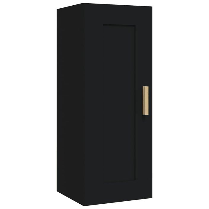 Armoire murale Noir 35x34x90 cm Bois d'ingénierie - Photo n°2