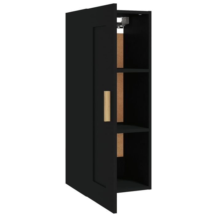 Armoire murale Noir 35x34x90 cm Bois d'ingénierie - Photo n°6