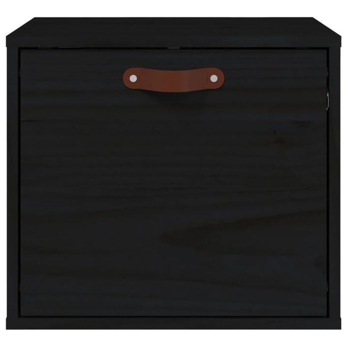 Armoire murale Noir 40x30x35 cm Bois de pin massif - Photo n°3