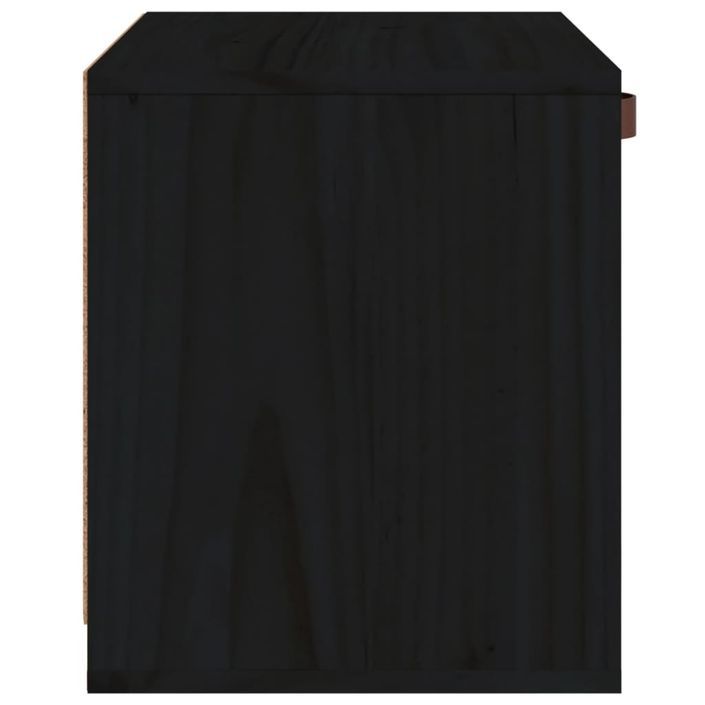 Armoire murale Noir 40x30x35 cm Bois de pin massif - Photo n°4