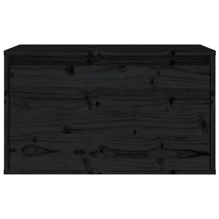 Armoire murale Noir 60x30x35 cm Bois de pin massif - Photo n°5