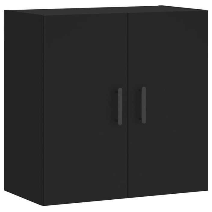 Armoire murale noir 60x31x60 cm bois d'ingénierie - Photo n°1