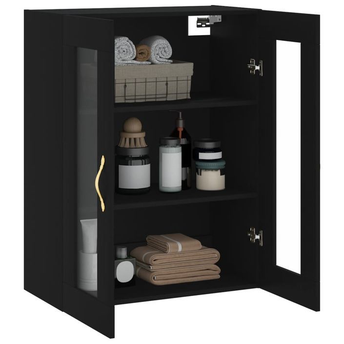 Armoire murale noir 69,5x34x90 cm - Photo n°5