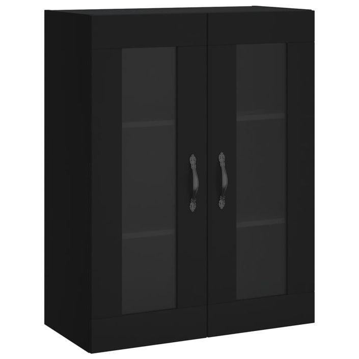 Armoire murale noir 69,5x34x90 cm bois d'ingénierie - Photo n°1