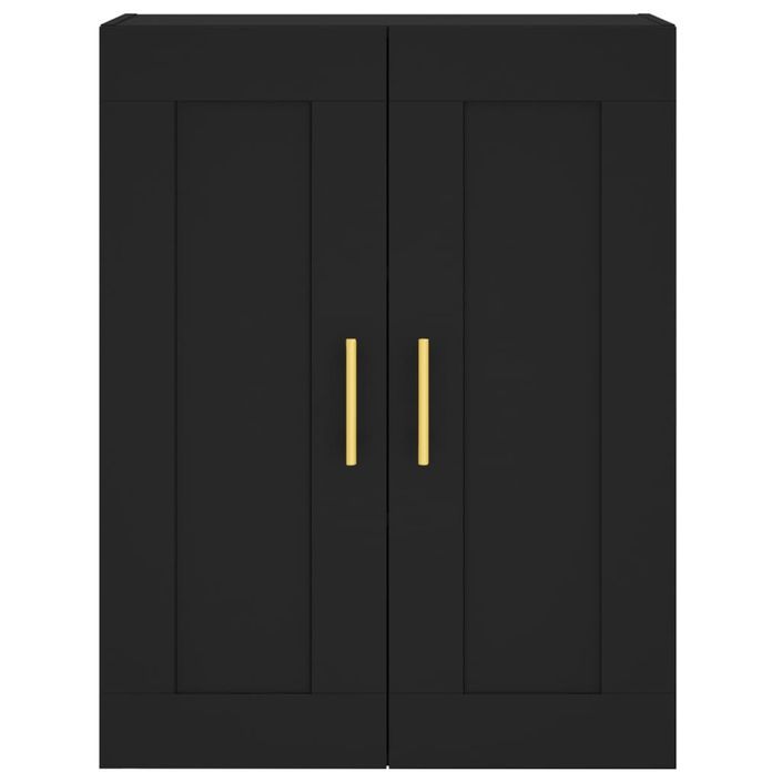 Armoire murale noir 69,5x34x90 cm bois d'ingénierie - Photo n°7