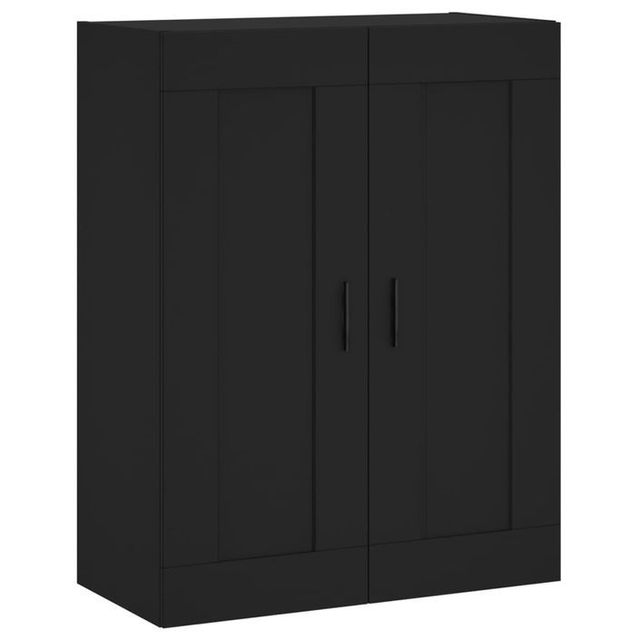 Armoire murale noir 69,5x34x90 cm bois d'ingénierie - Photo n°1