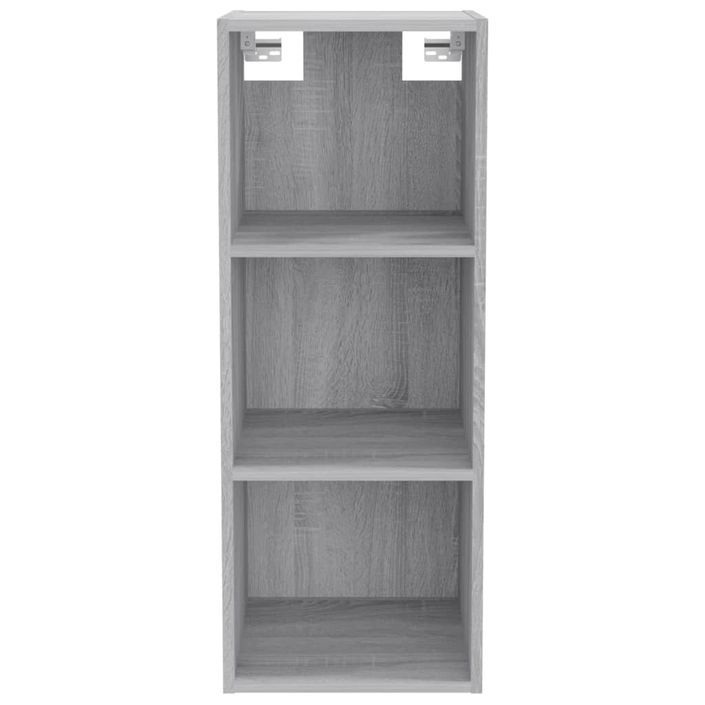 Armoire murale sonoma gris 34,5x32,5x90 cm bois d'ingénierie - Photo n°9