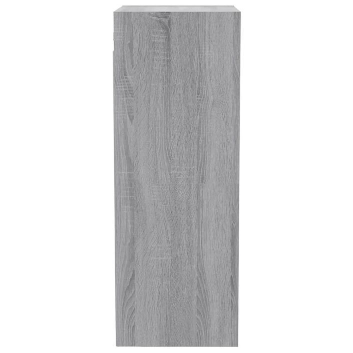 Armoire murale sonoma gris 34,5x32,5x90 cm bois d'ingénierie - Photo n°10