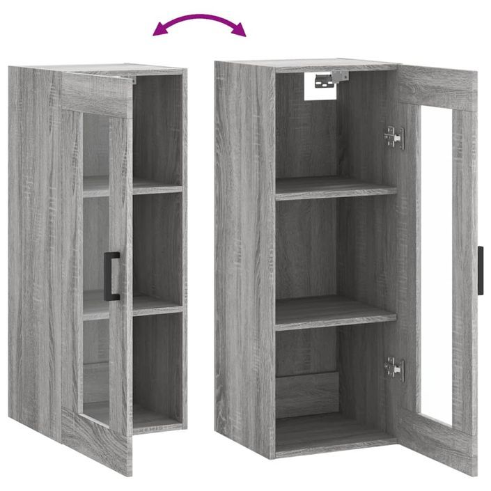 Armoire murale sonoma gris 34,5x34x90 cm - Photo n°10