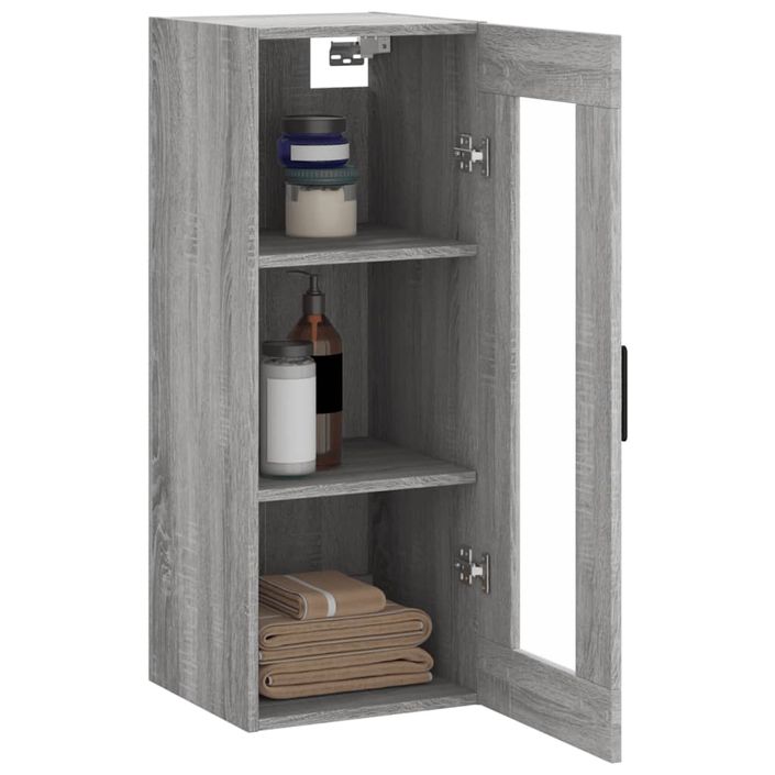 Armoire murale sonoma gris 34,5x34x90 cm - Photo n°5