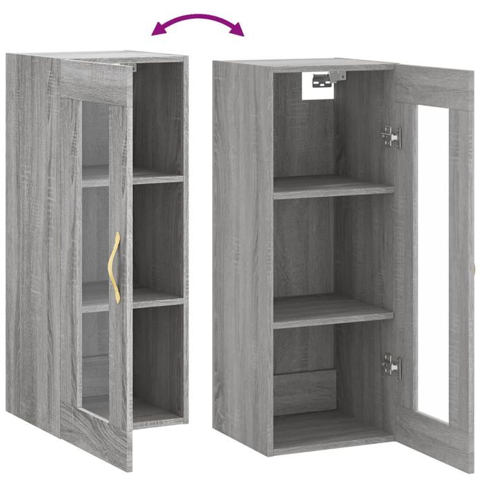 Armoire murale sonoma gris 34,5x34x90 cm - Photo n°10