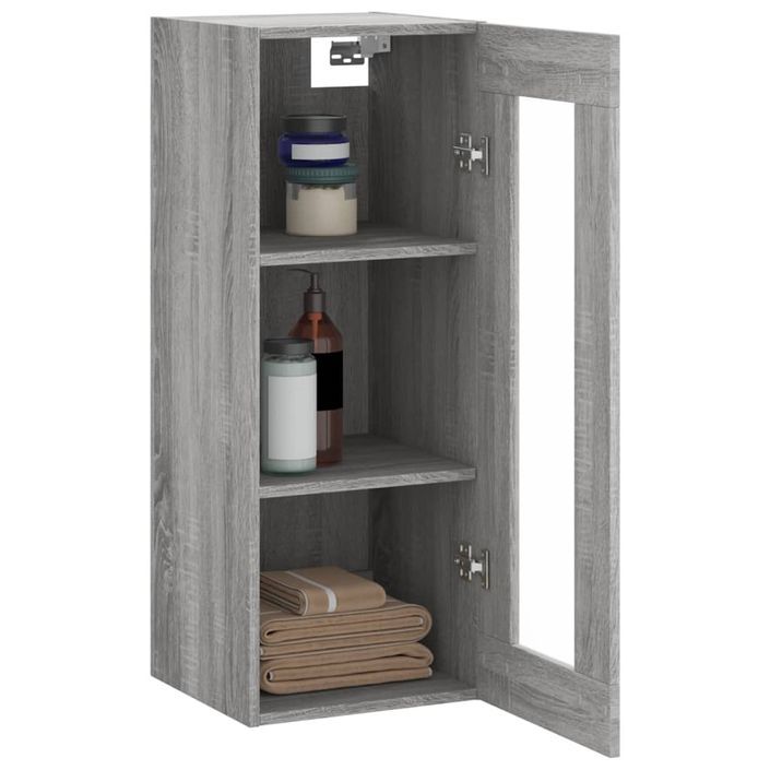 Armoire murale sonoma gris 34,5x34x90 cm - Photo n°4