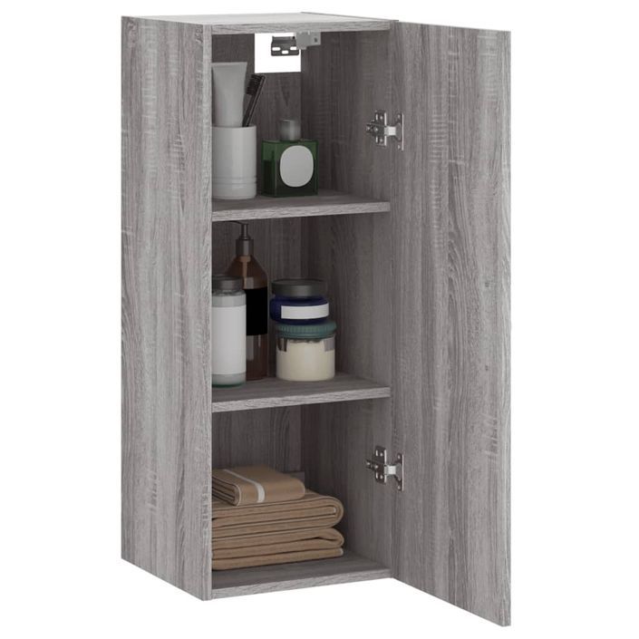 Armoire murale sonoma gris 34,5x34x90 cm - Photo n°5