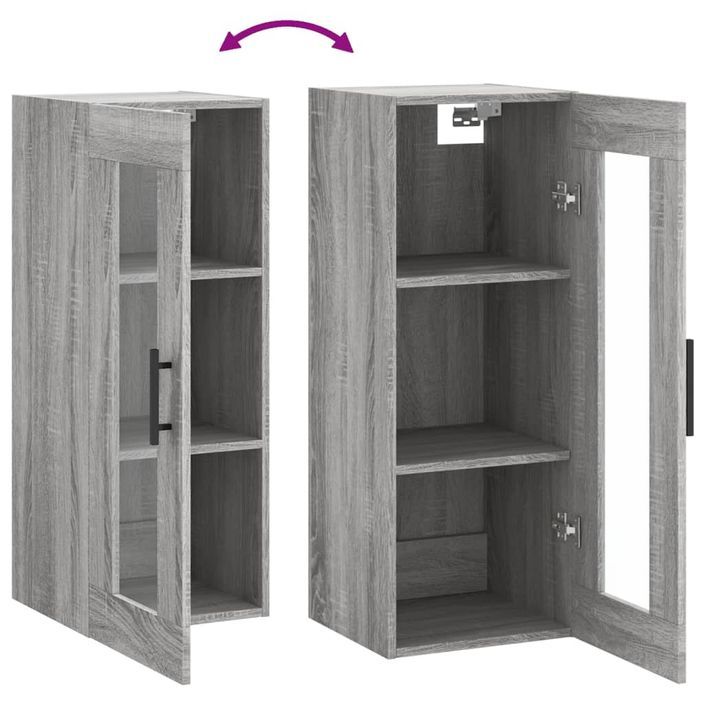 Armoire murale sonoma gris 34,5x34x90 cm - Photo n°10