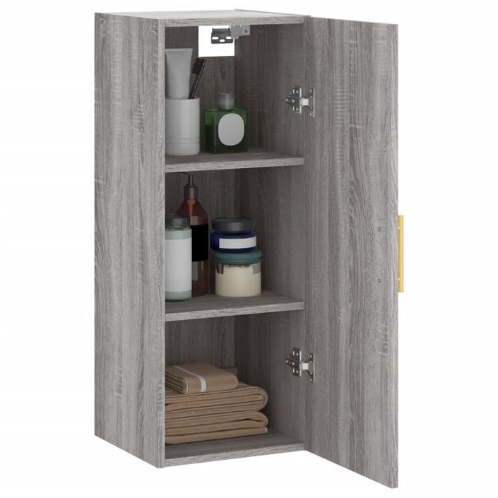 Armoire murale sonoma gris 34,5x34x90 cm - Photo n°5