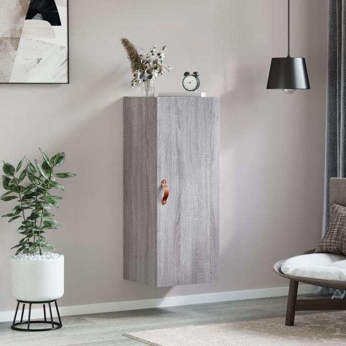 Armoire murale sonoma gris 34,5x34x90 cm - Photo n°3