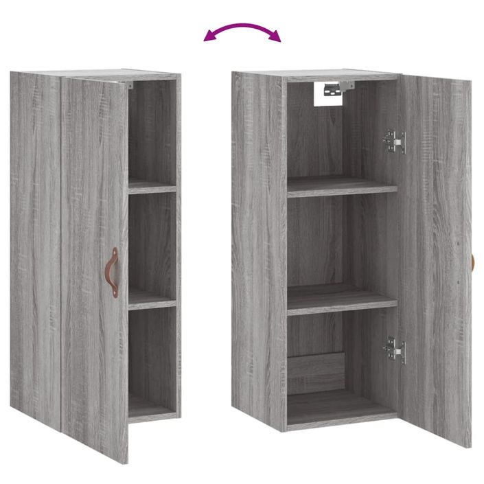 Armoire murale sonoma gris 34,5x34x90 cm - Photo n°10