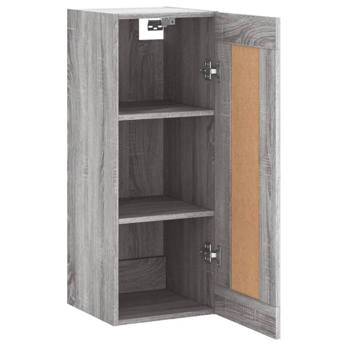 Armoire murale sonoma gris 34,5x34x90 cm bois d'ingénierie - Photo n°5