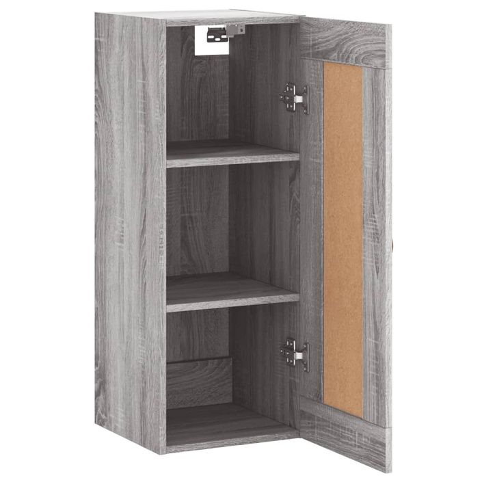 Armoire murale sonoma gris 34,5x34x90 cm bois d'ingénierie - Photo n°6