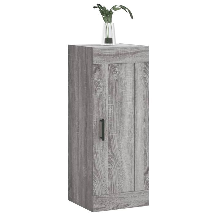 Armoire murale sonoma gris 34,5x34x90 cm bois d'ingénierie - Photo n°4