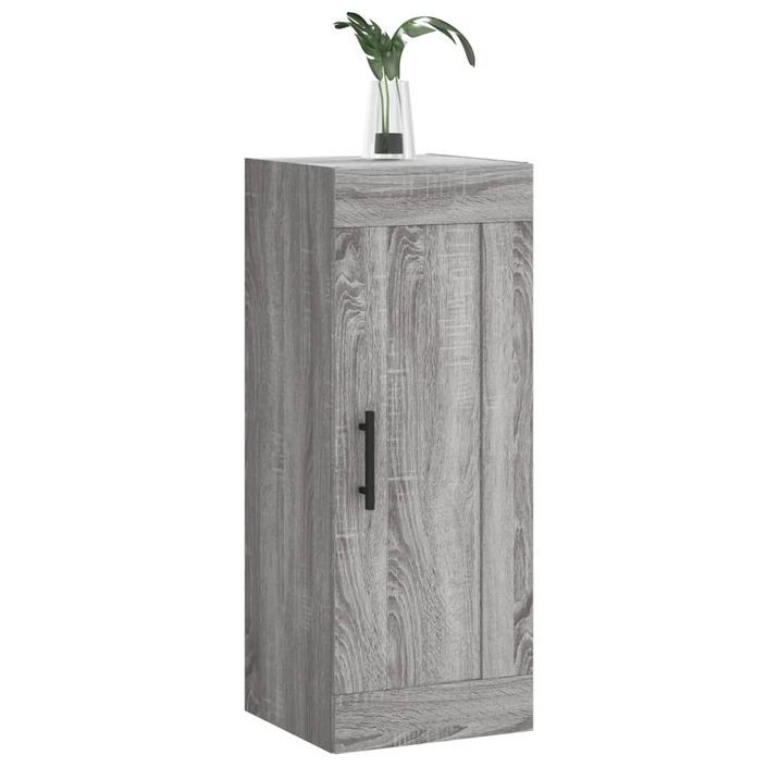 Armoire murale sonoma gris 34,5x34x90 cm bois d'ingénierie - Photo n°4