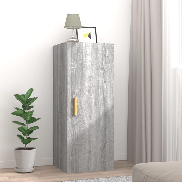 Armoire murale Sonoma gris 34,5x34x90 cm Bois d'ingénierie - Photo n°1