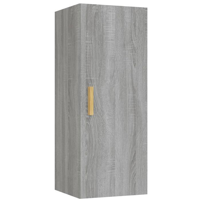 Armoire murale Sonoma gris 34,5x34x90 cm Bois d'ingénierie - Photo n°2