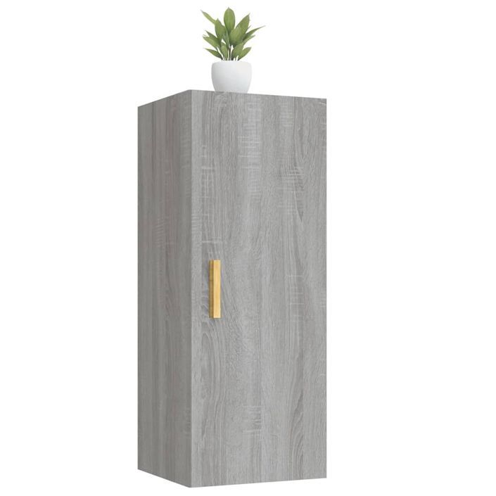 Armoire murale Sonoma gris 34,5x34x90 cm Bois d'ingénierie - Photo n°5