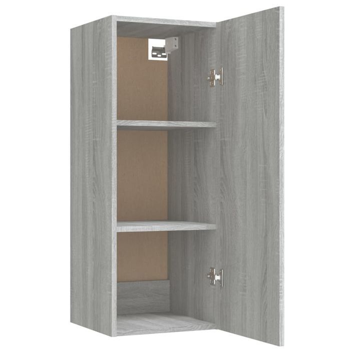 Armoire murale Sonoma gris 34,5x34x90 cm Bois d'ingénierie - Photo n°7