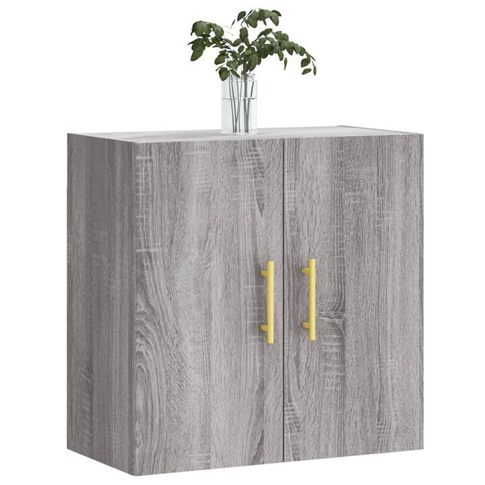 Armoire murale sonoma gris 60x31x60 cm bois d'ingénierie - Photo n°3