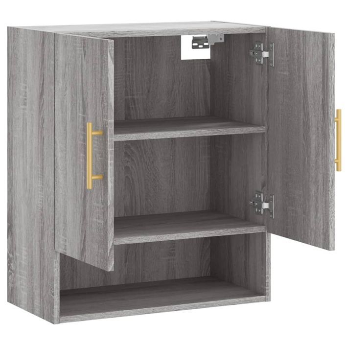 Armoire murale sonoma gris 60x31x70 cm bois d'ingénierie - Photo n°6